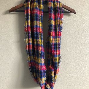 Reversible Plaid Infinity Scarf